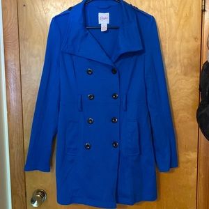 Y2K Vintage Candies Pea Coat Royal Blue Button Down Gorgeous Womans Medium